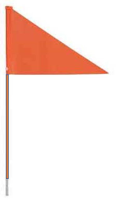 icetoolz fiberglas vlag oranje 150 cm