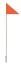 IceToolz vlag met fiberglas stang 150cm oranje 51G0